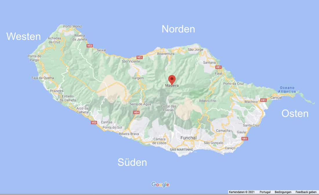Karte Madeira